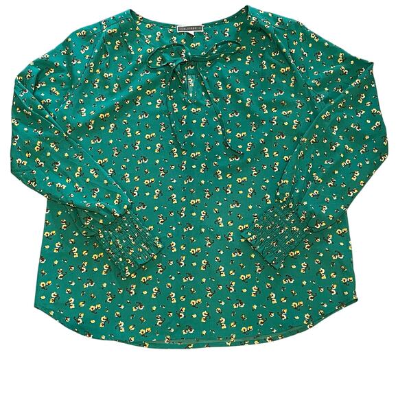 Womens Top Small Floral Work Office Career Peasant Party Evening Business - Picture 1 of 8